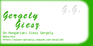 gergely giesz business card